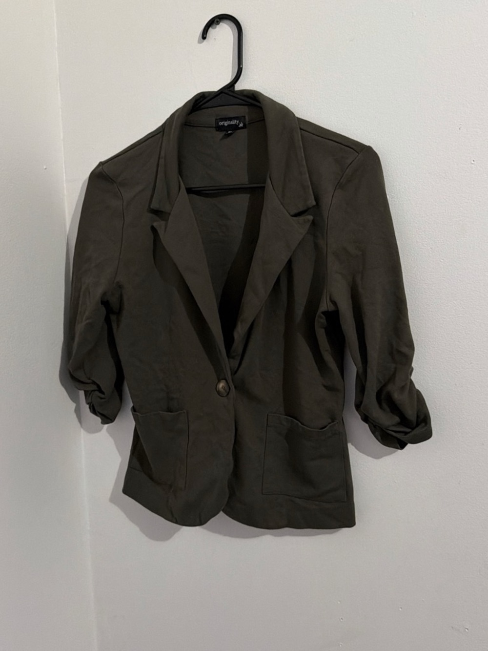 Women's Single-Button Olive Blazer by Originally